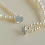 Gradient Pearl Magnetic Clasp Y - Shape Necklace - floysun