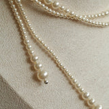 Gradient Pearl Magnetic Clasp Y - Shape Necklace - floysun