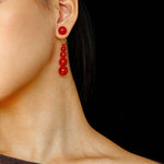 Gradient Red Agate Earrings - floysun
