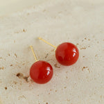 Gradient Red Agate Earrings - floysun