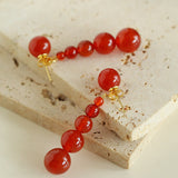 Gradient Red Agate Earrings - floysun