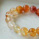Gradient Red & Yellow Resin Flower Beaded Bracelet - floysun