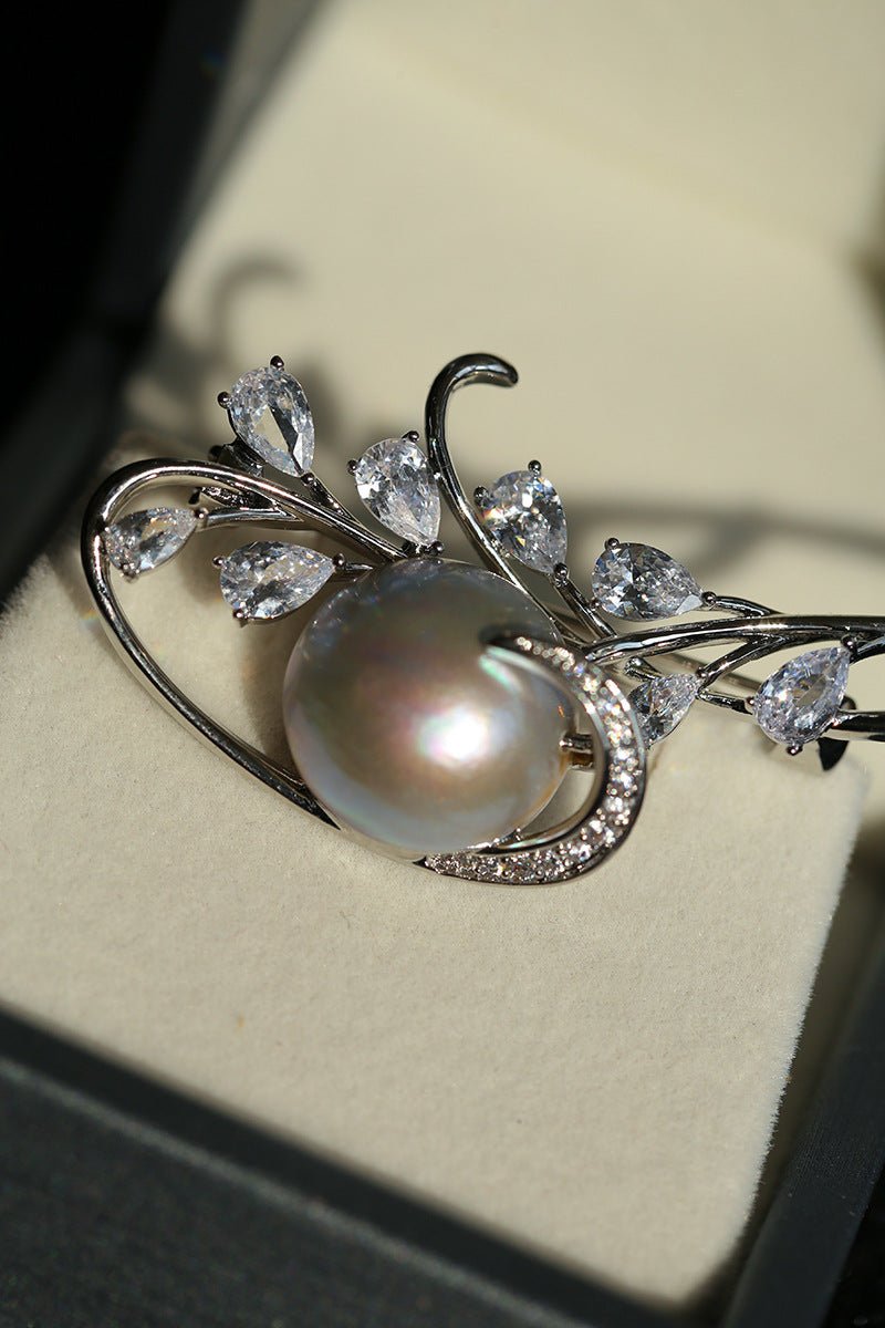 Gray Mabe Pearl Bouquet Brooch Elegant & Timeless Design - floysun