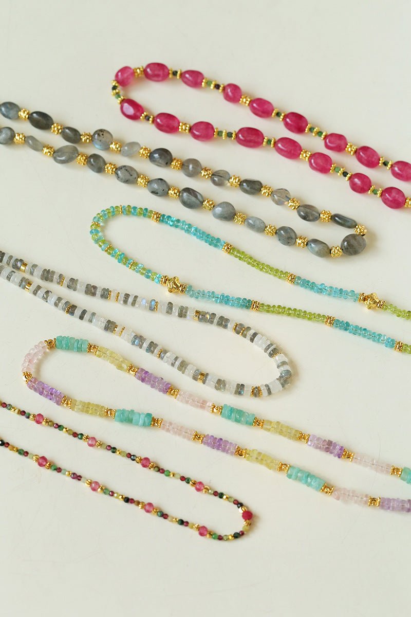 Gray Moonstone Beads Necklace - floysun