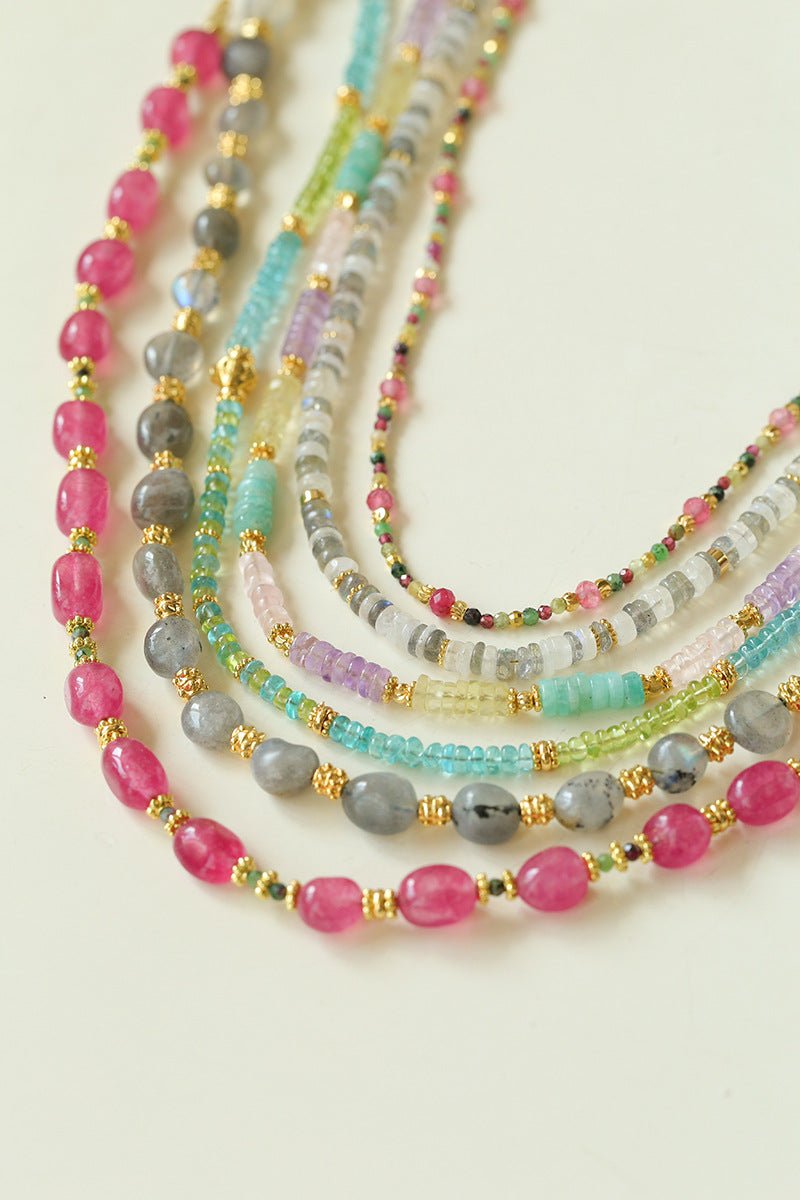 Gray Moonstone Beads Necklace - floysun