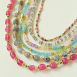 Gray Moonstone Beads Necklace - floysun