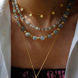 Gray Moonstone Beads Necklace - floysun