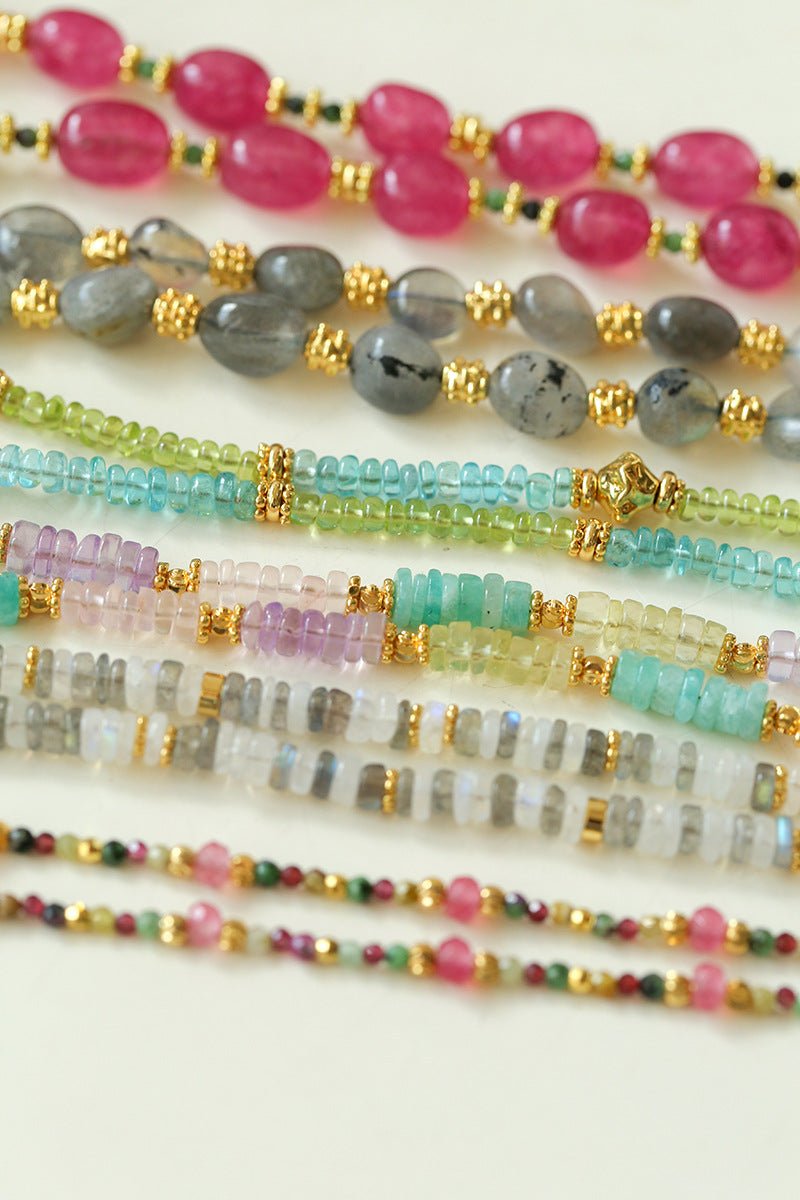 Gray Moonstone Beads Necklace - floysun