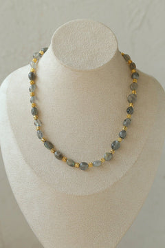 Gray Moonstone Beads Necklace - floysun