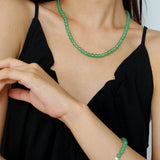 Green Eastern Jade Bead Bracelet - floysun