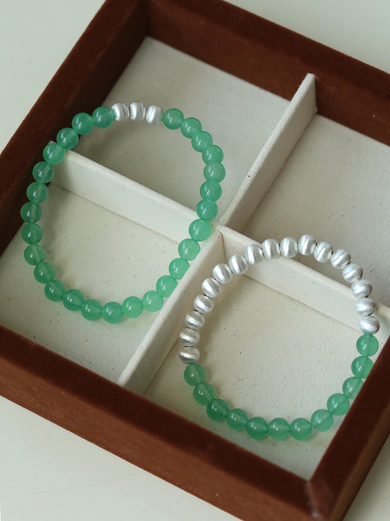 Green Eastern Jade Bead Bracelet - floysun