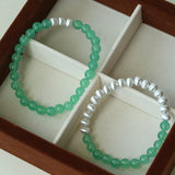 Green Eastern Jade Bead Bracelet - floysun