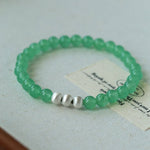 Green Eastern Jade Bead Bracelet - floysun