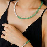 Green Eastern Jade Bead Bracelet - floysun