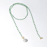 Green Onyx Baroque Pearl Necklace Multilayer Long Sweater Chain - floysun