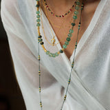 Green Strawberry Quartz Beaded Necklace - floysun