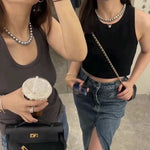 Grey Pearl Ingot Clasp Necklace - floysun