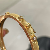 Handcrafted Brushed Classic Buccellati Bangle Golden - floysun
