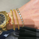Handcrafted Brushed Classic Buccellati Bangle Golden - floysun