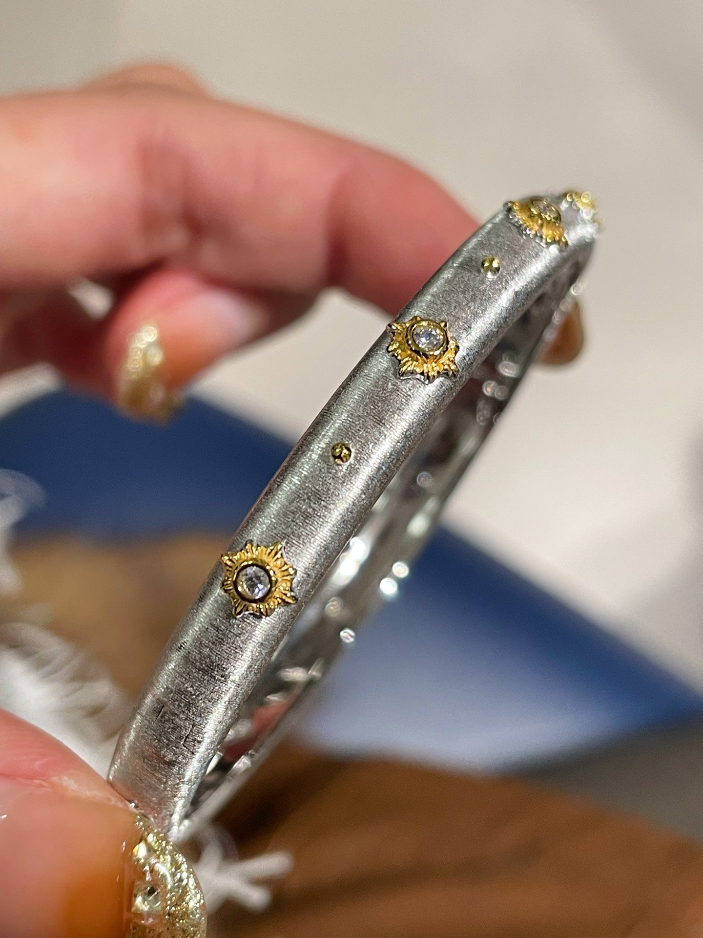 Handcrafted Brushed Classic Buccellati Bangle Silver - floysun