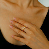 Handcrafted Brushed Hexagram Ring Buccellati - Inspired Elegance - floysun
