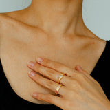 Handcrafted Brushed Hexagram Ring Buccellati - Inspired Elegance - floysun