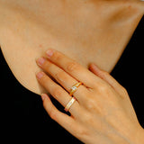 Handcrafted Brushed Hexagram Ring Buccellati - Inspired Elegance - floysun