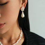 Handwoven Baroque Wrapped Pearl Earrings - floysun