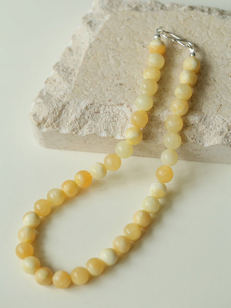 Harmonious Gemstone Necklaces Onyx Beaded 10mm Necklaces - floysun