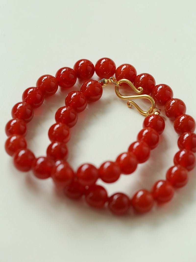 Harmonious Gemstone Necklaces Onyx Beaded 10mm Necklaces - floysun