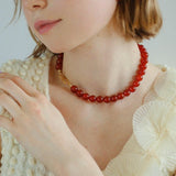 Harmonious Gemstone Necklaces Onyx Beaded 10mm Necklaces - floysun