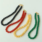 Harmonious Gemstone Necklaces Onyx Beaded 10mm Necklaces - floysun