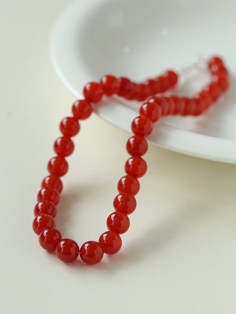 Harmonious Gemstone Necklaces Onyx Beaded 10mm Necklaces - floysun