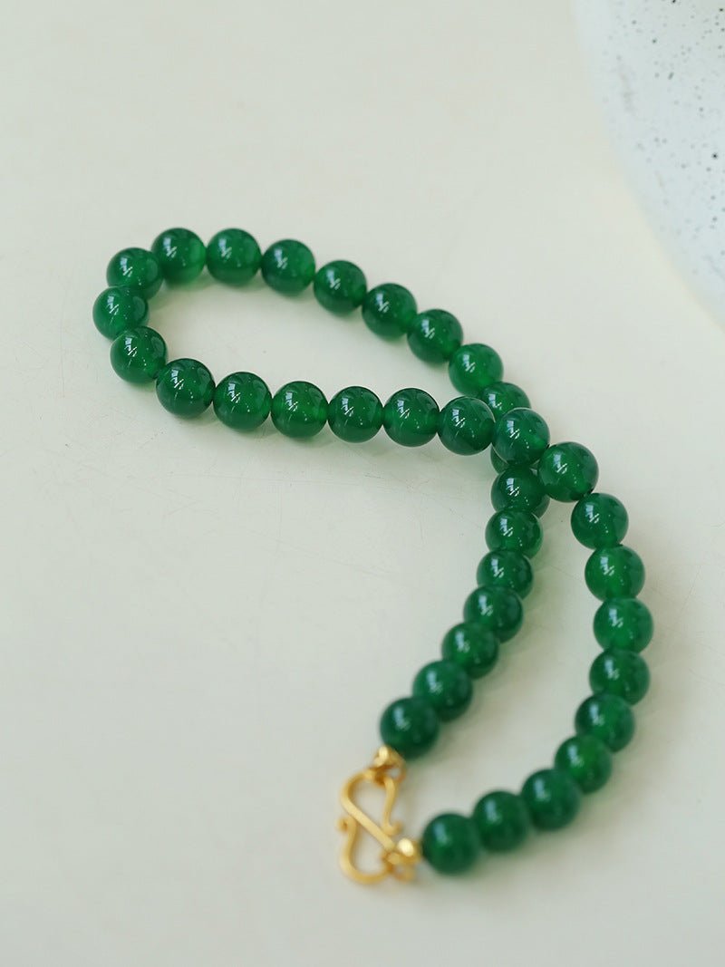 Harmonious Gemstone Necklaces Onyx Beaded 10mm Necklaces - floysun