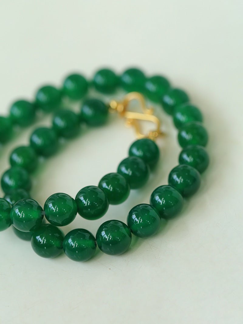 Harmonious Gemstone Necklaces Onyx Beaded 10mm Necklaces - floysun