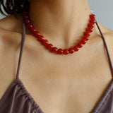 Harmonious Gemstone Necklaces Onyx Beaded 10mm Necklaces - floysun