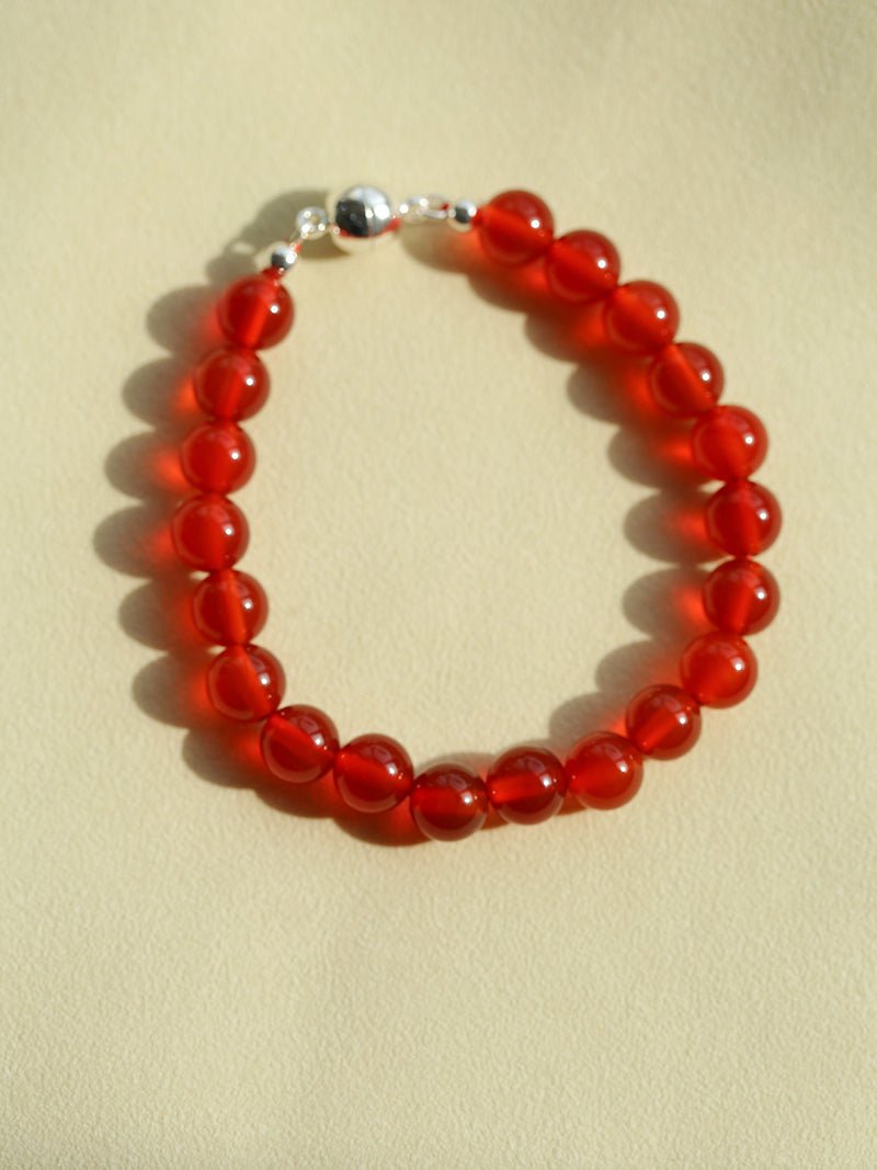Harmony Red Agate & Red Resin Blossom Convertible Necklace - floysun