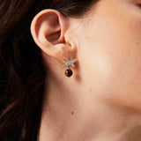 Harvest Wheat Four - Leaf Tiger Eye Earrings - floysun