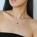 Harvest Wheat Four - Leaf Tiger Eye Pendant Necklace - floysun