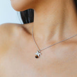 Harvest Wheat Four - Leaf Tiger Eye Pendant Necklace - floysun