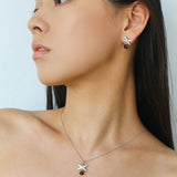 Harvest Wheat Four - Leaf Tiger Eye Pendant Necklace - floysun