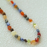 Heirloom Tomato Gemstone Necklace – Irregular Colorful Beads - floysun