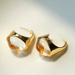 Hilltop Earrings – Gold White Crystal - floysun