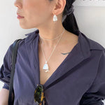 Hilltop Earrings – Silver White Crystal - floysun