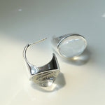 Hilltop Earrings – Silver White Crystal - floysun