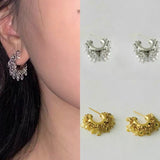 Icy Sparkle Tassel C - Hoop Earrings - floysun