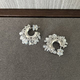 Icy Sparkle Tassel C - Hoop Earrings - floysun