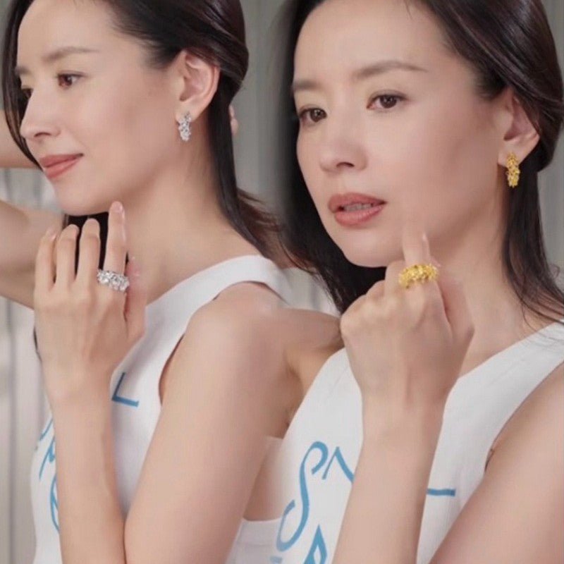 Icy Sparkle Tassel C - Hoop Earrings - floysun