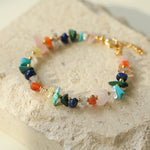 Irregular Colored Broken Stone Bead Bracelets - floysun