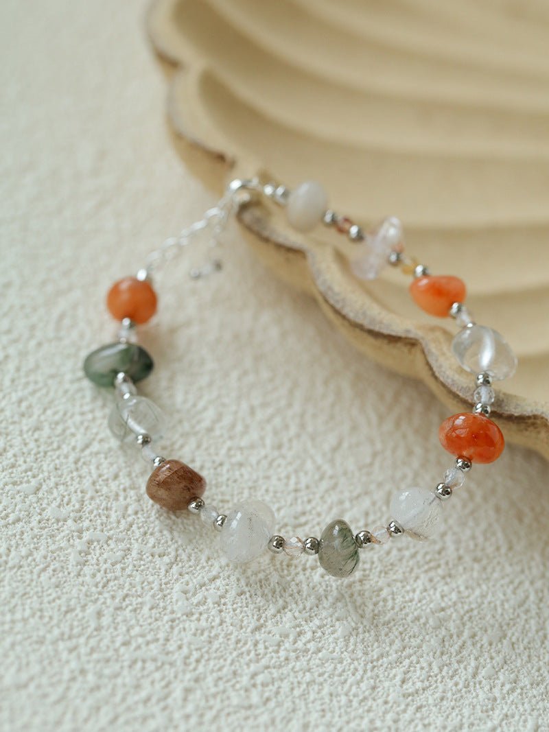 Irregular Colored Crystal Quartz Beaded Bracelet - floysun
